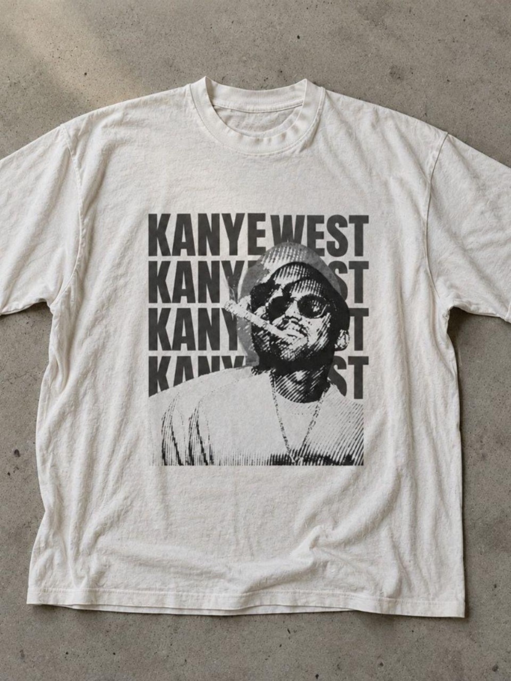 Gildan White Short-Sleeve Kanye West Graphic Tee